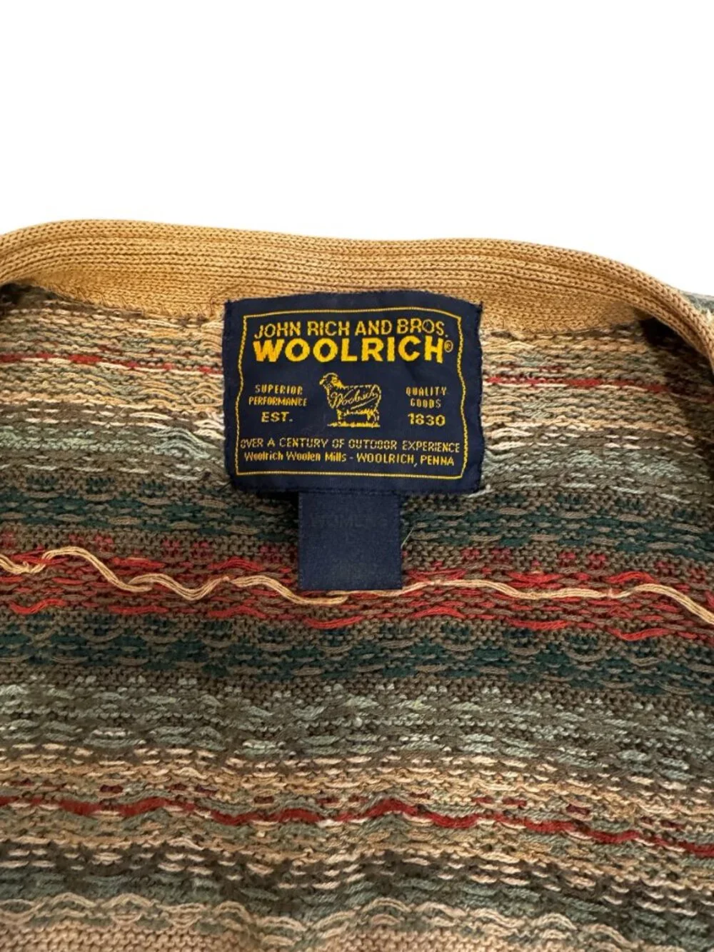 Vintage Woolrich Fair Isle Sweater Vest 100% Wool Nordic Large - Picture 6 of 6
